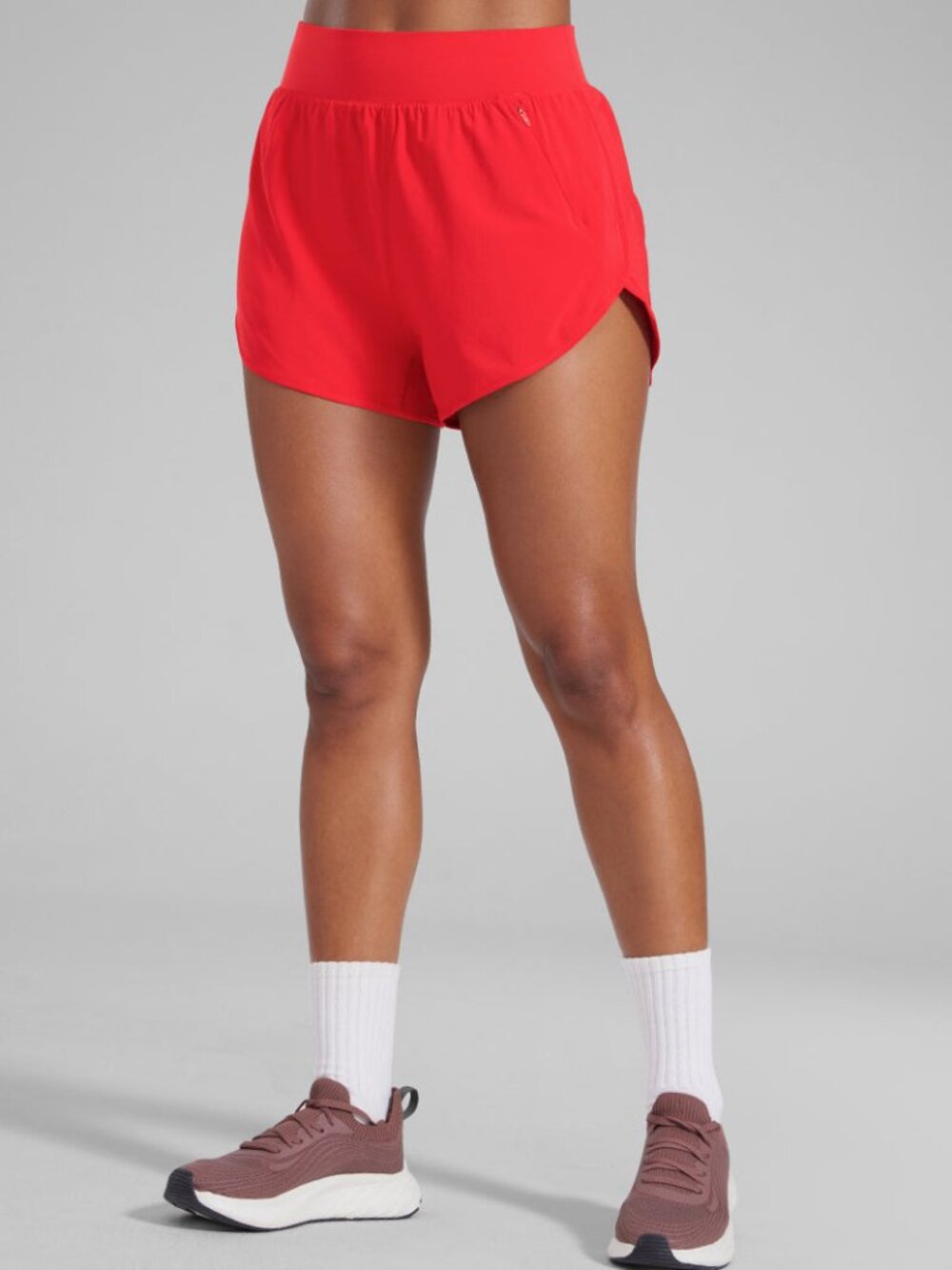 Feathery-Fit Soft Zipper Pocket Dolphin Shorts 3''